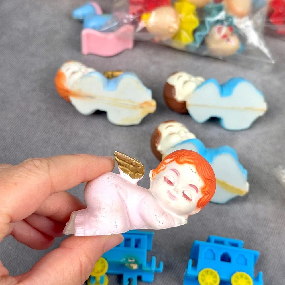 Vintage 1991 Wilton Cake Picks Topper Derby Clowns Train Circus Birthday 40+ Pcs